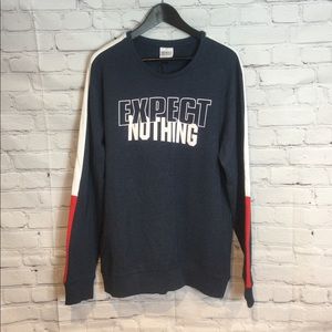 BREAKOUT EXPECT NOTHING BLUE SWEATSHIRT NWT SZ XL